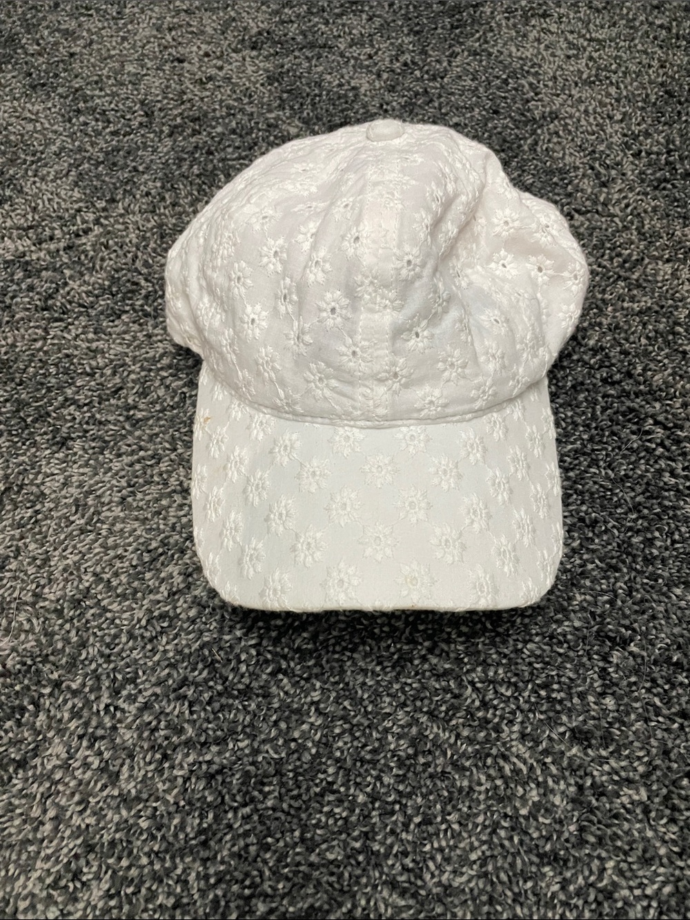 C&C California White Floral Eyelet Cap